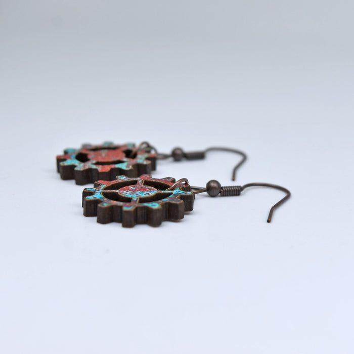 Gear Earrings - Gear Earrings - Earring - GriffonCo 3D Printed Miniatures & Gifts - GriffonCo Gifts - GriffonCo 3D Printed Miniatures & Gifts