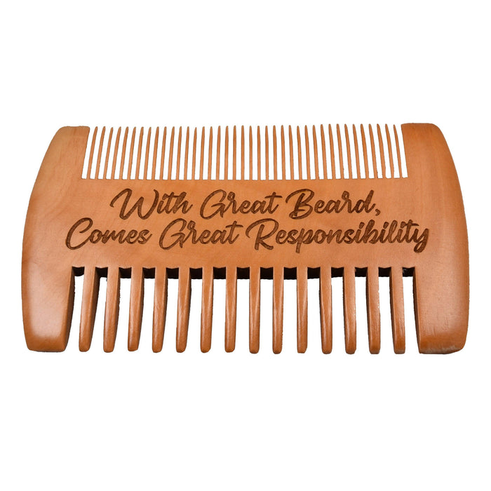 Great Responsibility Beard Comb - Great Responsibility Beard Comb - Beard Comb - GriffonCo 3D Printed Miniatures & Gifts - GriffonCo Gifts - GriffonCo 3D Printed Miniatures & Gifts