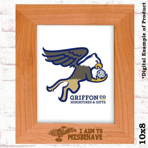 I Aim to Misbehave Serenity Picture Frame - I Aim to Misbehave Serenity Picture Frame - Photo Frame - GriffonCo 3D Printed Miniatures & Gifts - GriffonCo Gifts - GriffonCo 3D Printed Miniatures & Gifts