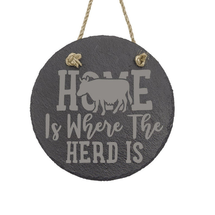 Home is Where the Herd Slate Decor