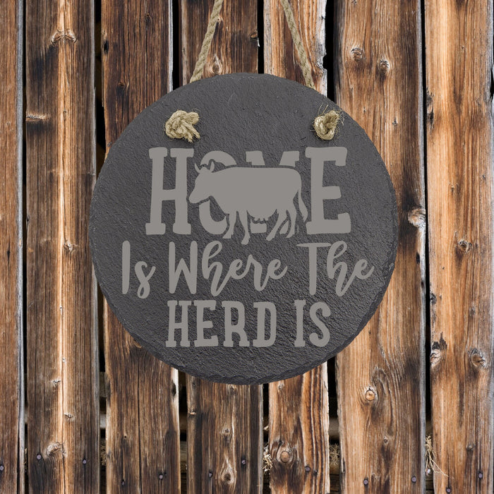 Home is Where the Herd Slate Decor