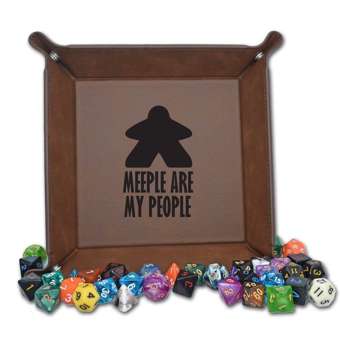 Meeple are My People Dice Tray - Meeple are My People Dice Tray - Dice Tray - GriffonCo 3D Printed Miniatures & Gifts - GriffonCo Gifts - GriffonCo 3D Printed Miniatures & Gifts
