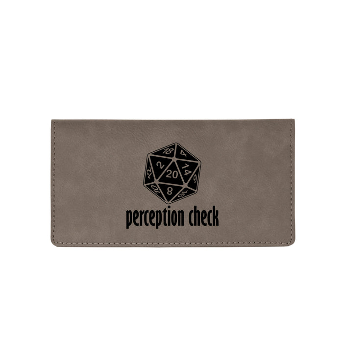 Perception Check Checkbook Cover