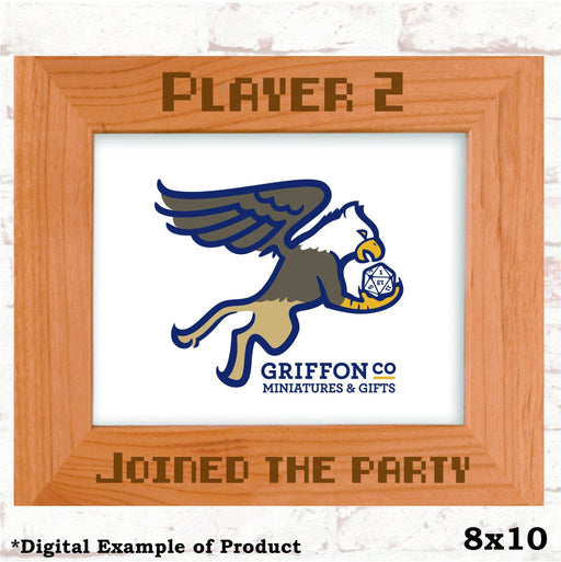 Player 2 Joined the Party Picture Frame - Player 2 Joined the Party Picture Frame - Photo Frame - GriffonCo 3D Printed Miniatures & Gifts - GriffonCo Gifts - GriffonCo 3D Printed Miniatures & Gifts