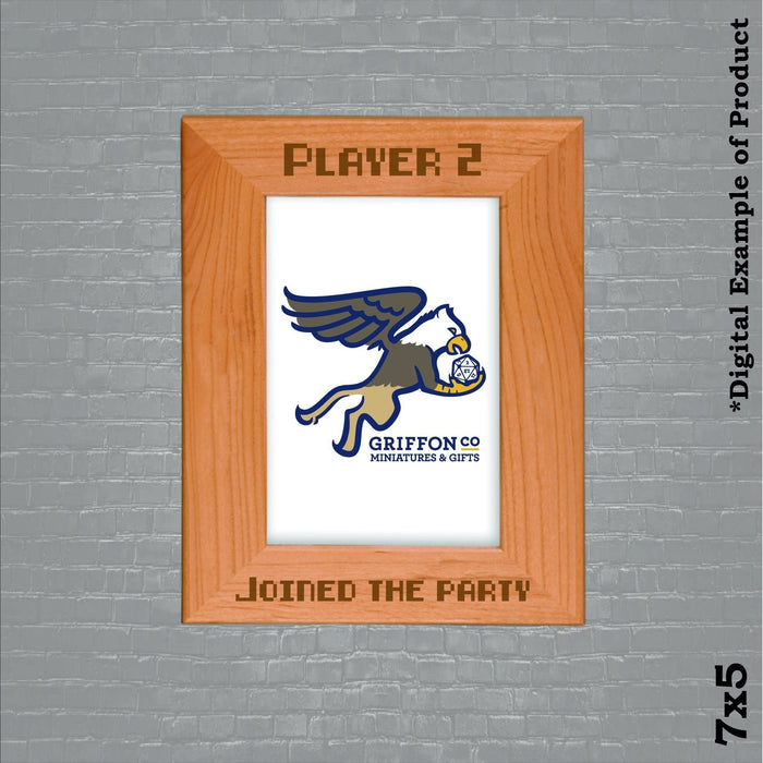 Player 2 Joined the Party Picture Frame - Player 2 Joined the Party Picture Frame - Photo Frame - GriffonCo 3D Printed Miniatures & Gifts - GriffonCo Gifts - GriffonCo 3D Printed Miniatures & Gifts