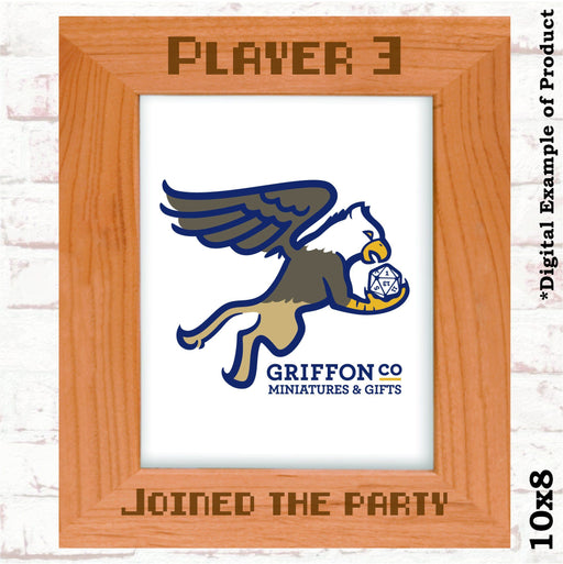 Player 3 Joined the Party Picture Frame - Player 3 Joined the Party Picture Frame - Photo Frame - GriffonCo 3D Printed Miniatures & Gifts - GriffonCo Gifts - GriffonCo 3D Printed Miniatures & Gifts