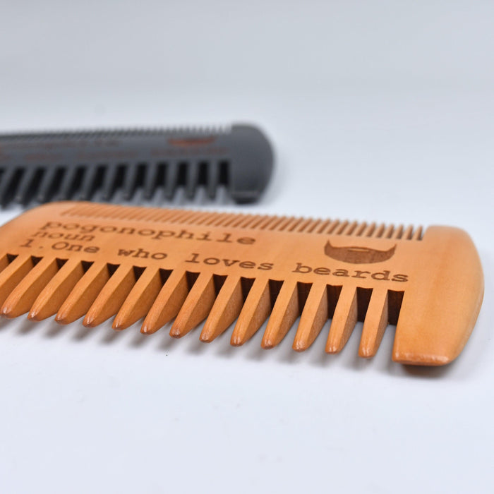 Pogonophile Beard Comb - Pogonophile Beard Comb - Beard Comb - GriffonCo 3D Printed Miniatures & Gifts - GriffonCo Gifts - GriffonCo 3D Printed Miniatures & Gifts