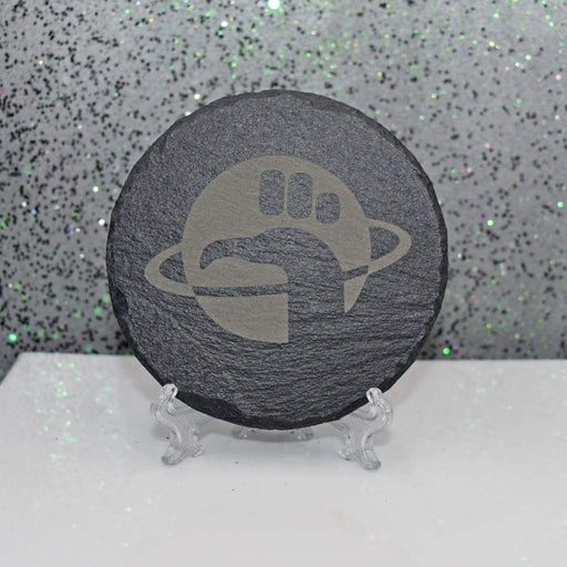 Round Slate Coaster - Dont Panic - Round Slate Coaster - Dont Panic - Table Shield - GriffonCo 3D Printed Miniatures & Gifts - GriffonCo Gifts - GriffonCo 3D Printed Miniatures & Gifts