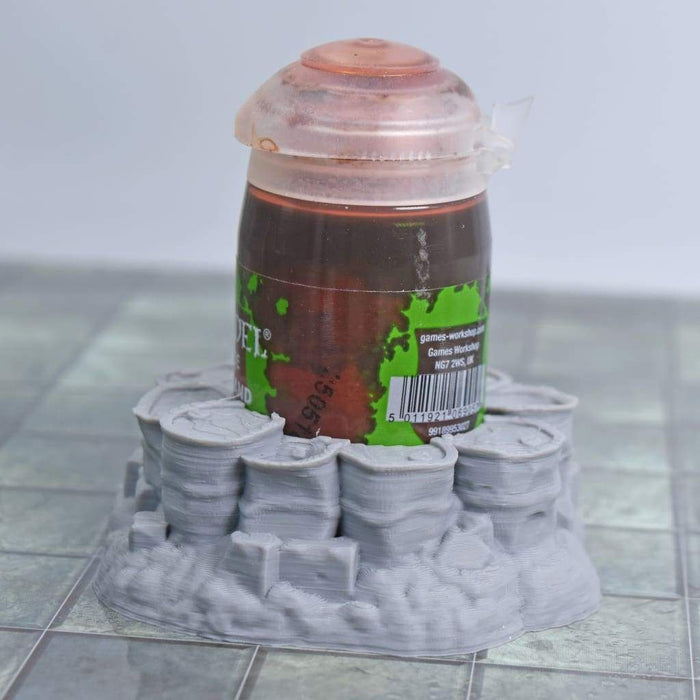 Scatter Pucks - Chemical Barrels - Scatter Pucks - Chemical Barrels - FDM Print - GriffonCo 3D Printed Miniatures & Gifts - Hayland Terrain - GriffonCo 3D Printed Miniatures & Gifts