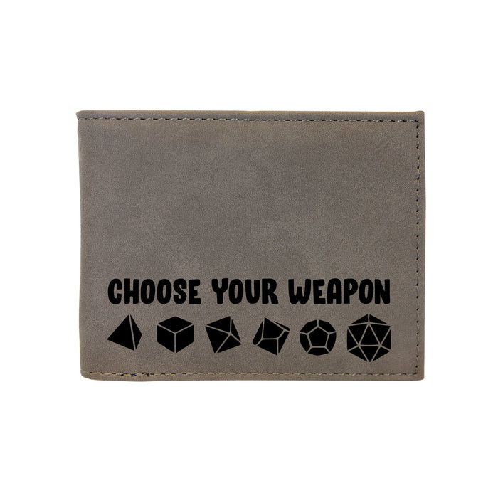 Choose Your Weapon Dice Bifold Wallet
