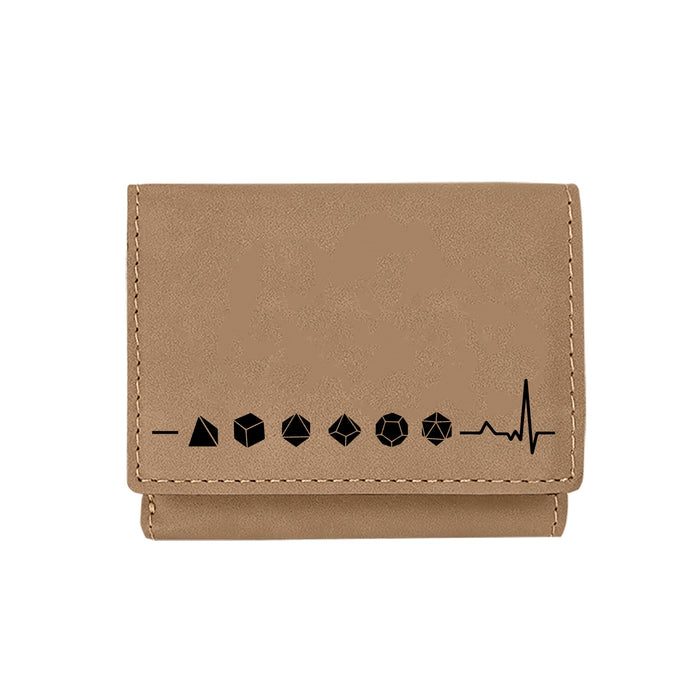 Polyhedral Dice Lifeline Trifold Wallet