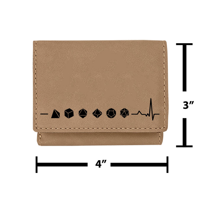 Polyhedral Dice Lifeline Trifold Wallet
