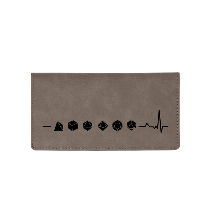 Polyhedral Dice Lifeline Checkbook Cover