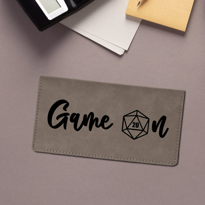 Game On D20 Checkbook Cover