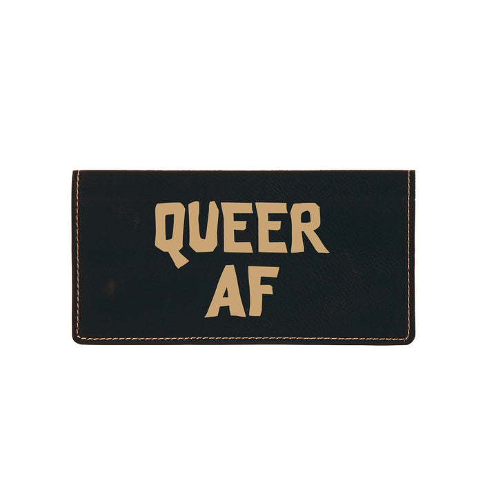 Queer AF Checkbook Cover